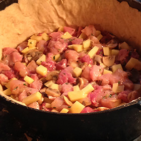 Cipaille sans-gluten - Étape A