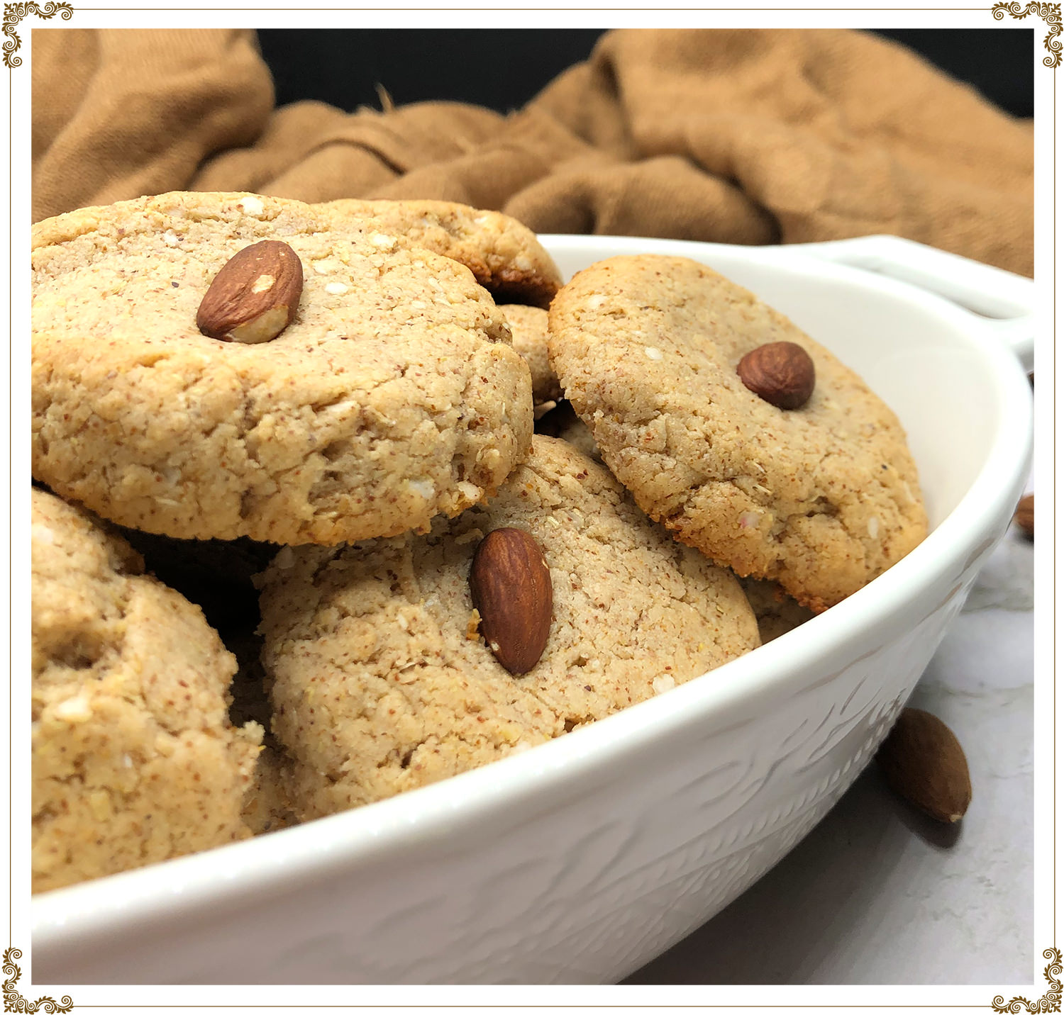 Recipe Almond butter cookies Gluten-free, Dairy-free, Organic from Cuisine l’Angélique.