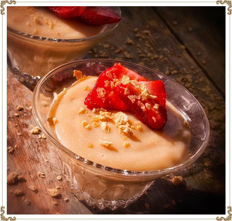 Blanc-manger au sucre d'érable sans gluten de Cuisine l'Angélique.