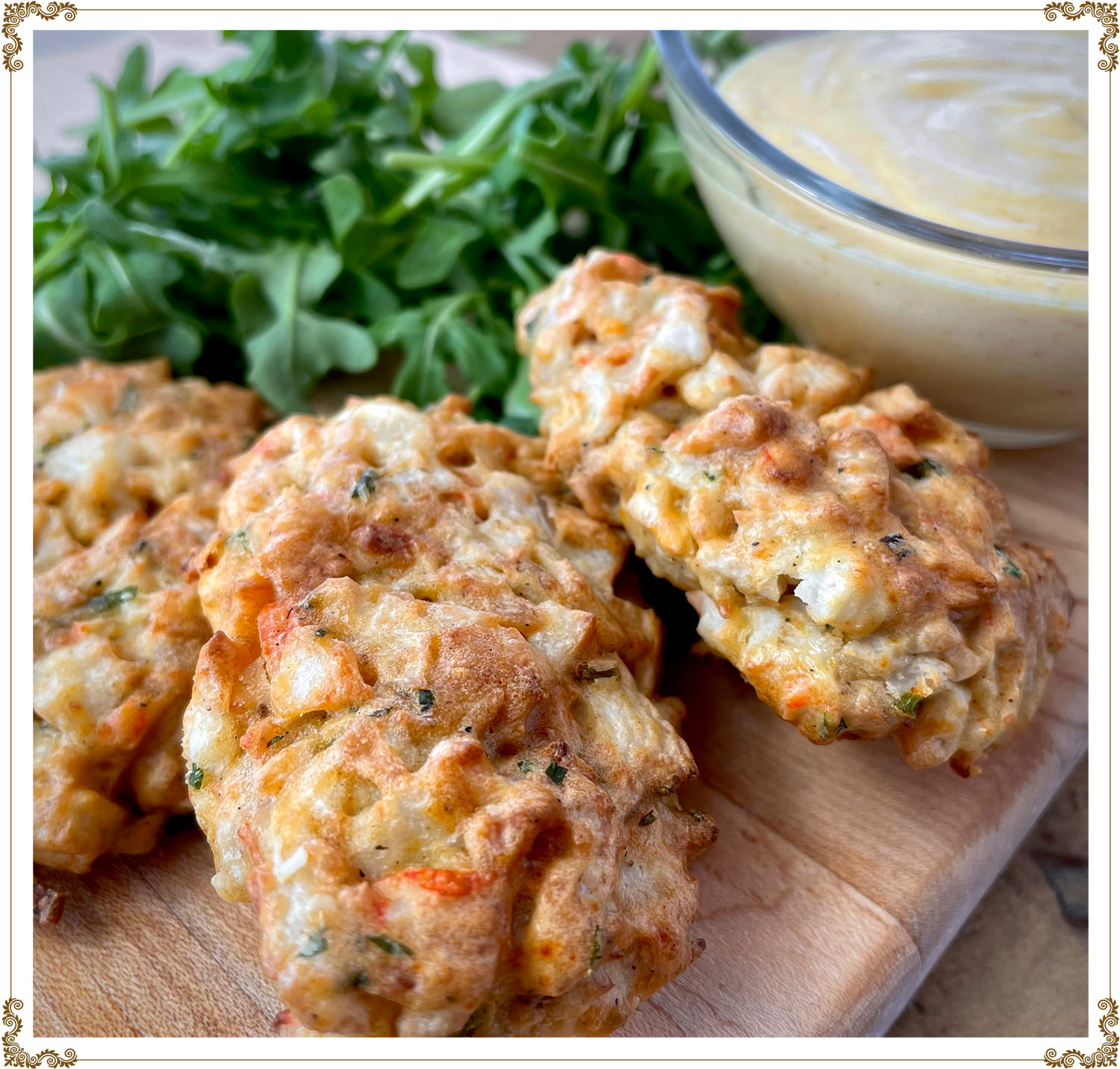 Air Fryer Crab cakes Recipe Gluten-free, Dairy-free, Organic from Cuisine l’Angélique.