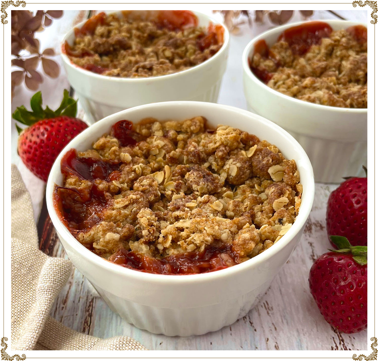 Air Fryer fruit crisp Recipe Gluten-free, Dairy-free, Organic from Cuisine l’Angélique.