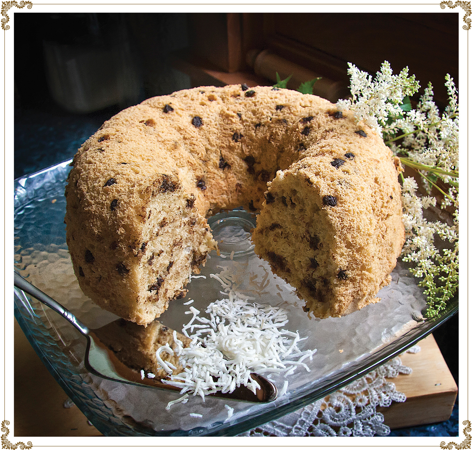Recette de âteau chiffon chocolat et noix de coco sans gluten et sans produits laitiers de Cuisine l'Angélique.