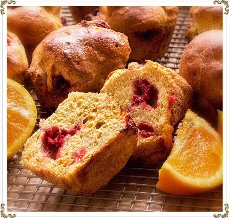 Orange and cranberry buns
Gluten-free, dairy-free (casein-free) and hypotoxic recipe
By: Cuisine l'Angélique
