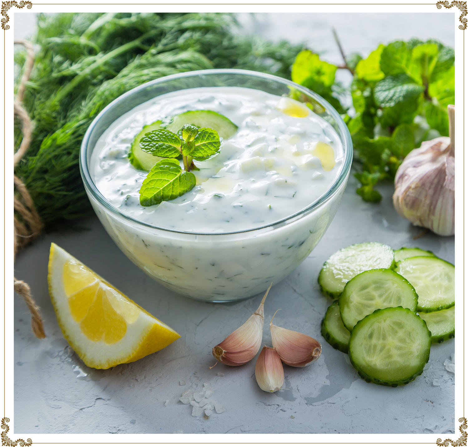 Recette de Sauce Tzatziki sans gluten et sans produits laitiers de Cuisine l'Angélique.